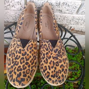 Collection Clarks Brown and Black Espadrilles Slip-On Flats